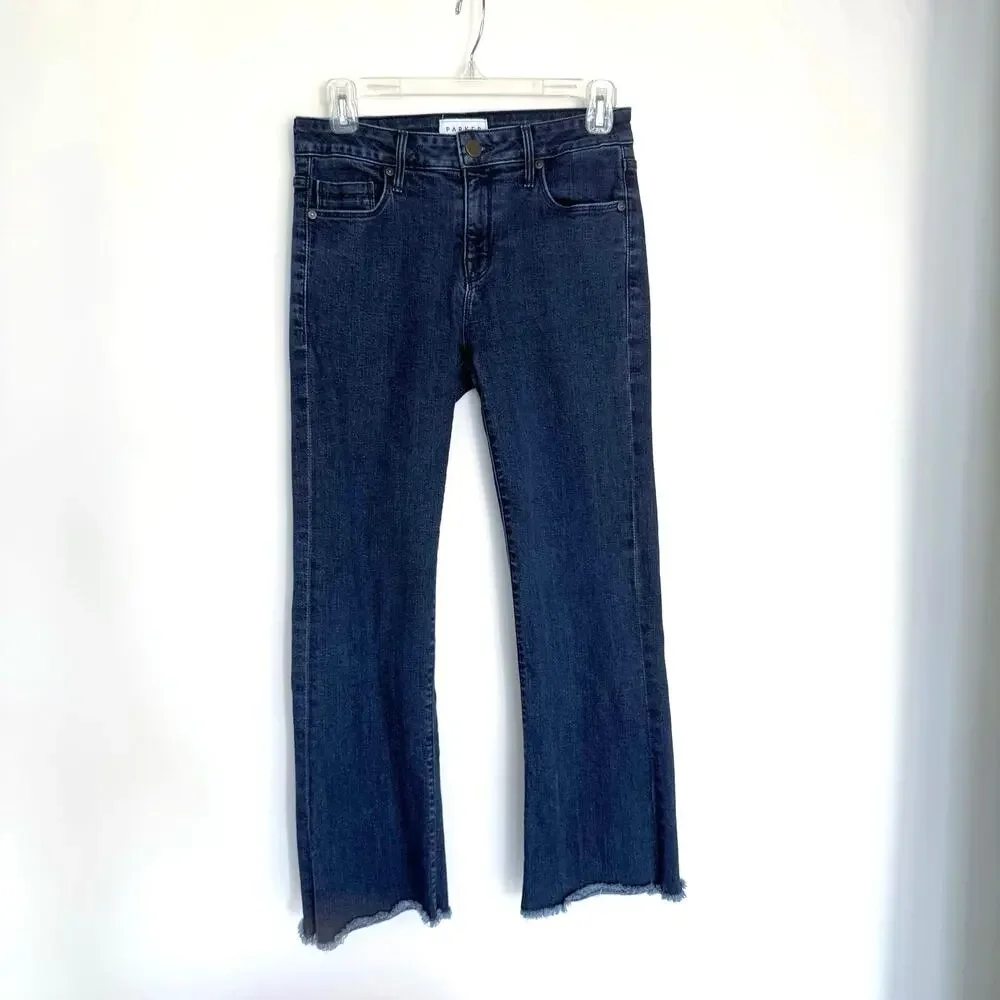 Parker Smith Crop Straight Jeans Size 2 26 Medium Wash Stretch Denim